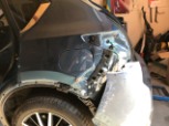 Mazda CX5 ремонт заднего крыла и заднего бампера